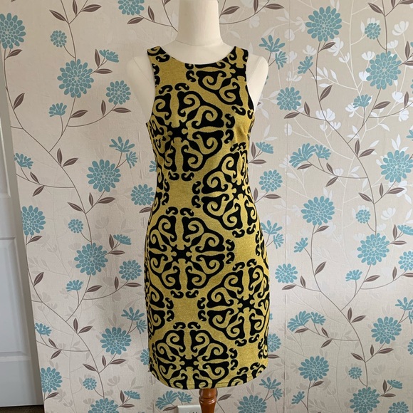 lumier Dresses & Skirts - Gold & Black Dress. Size XS. Brand: Lumier